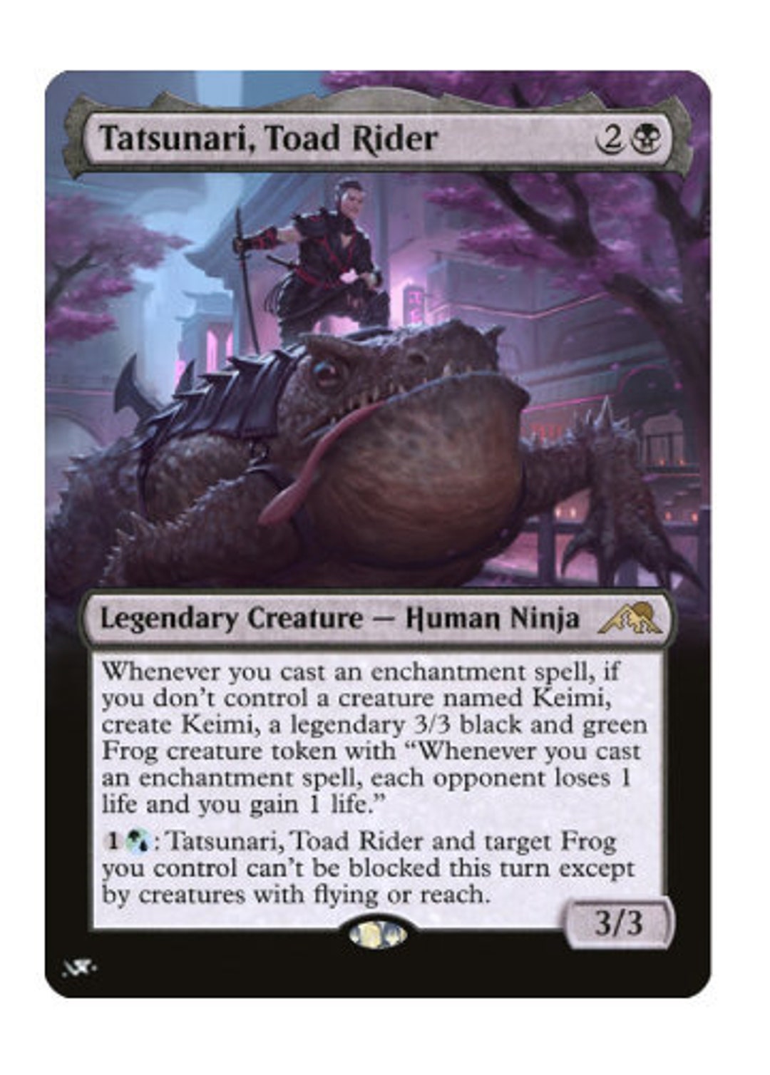 Mtg Altered Art Card-tatsunari, Toad Rider - Etsy