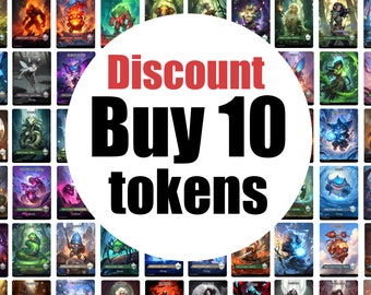 Choose 10 Custom Tokens of Your Choice for Magic The Gathering for MTG