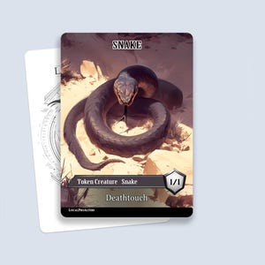 Snake Token #2 - Fichas mágicas personalizadas para MTG