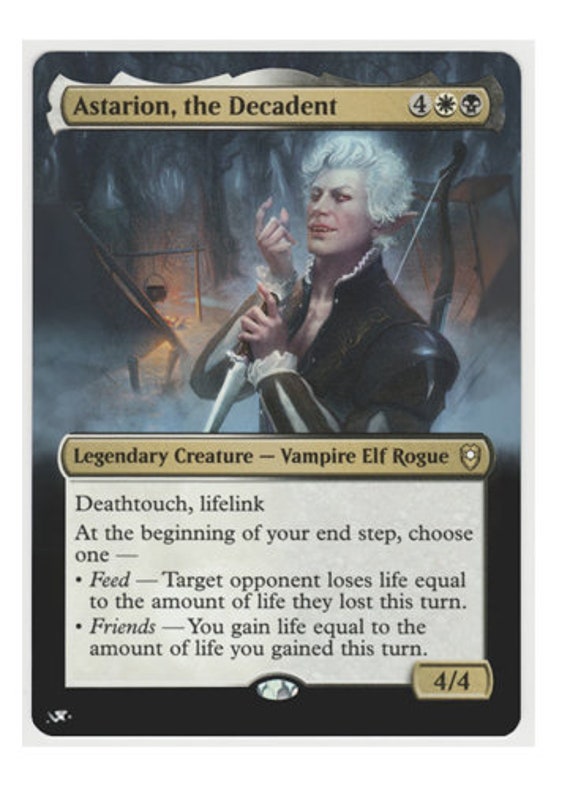 mtg extended art cards Mtg Altered Art Card-astarion, the Decadent