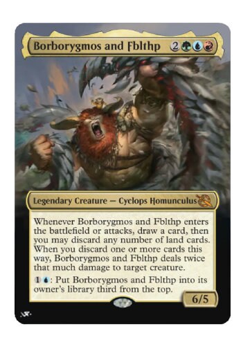 Mtg Altered Art Card Borborygmos and Fblthp - Etsy