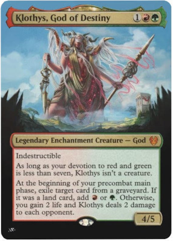 Mtg Altered Art Card Klothys, God of Destiny - Etsy