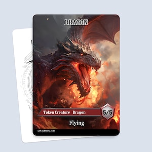 Dragon Token #3 - Magic custom tokens for MTG