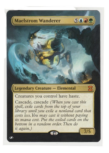 Mtg Altered Art Card-maelstrom Wanderer - Etsy