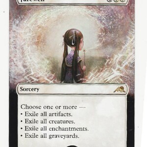 Carte d'art modifiée Mtg-Adieu