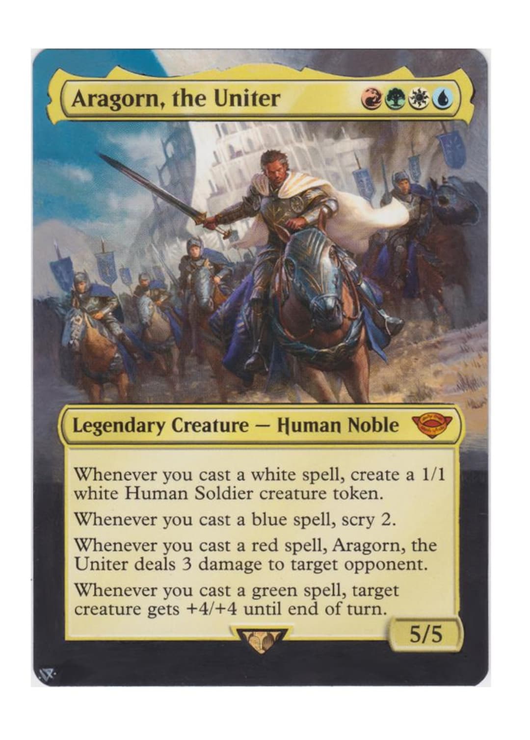 aragorn mtg card MTG Aragorn, the Uniter *BORDERLESS* The Lord of the Rings 0434 NM
