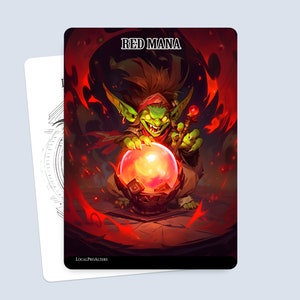 Red Mana Tracker Token #1 - Magic custom tokens for MTG