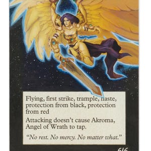 Mtg altered art card Akroma, Angel of Wrath B