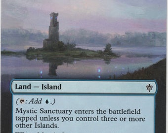 Mtg altered art card Mystic Sanctuary