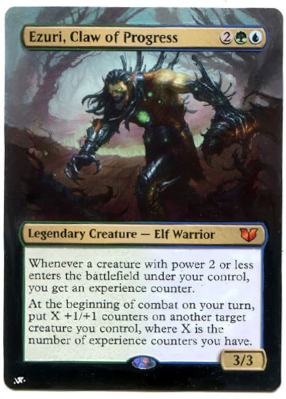 Mtg Altered Art Card Ezuri Claw Of Progress Etsy