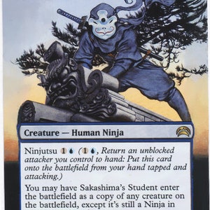 Mtg altered art card Sakashima's Student