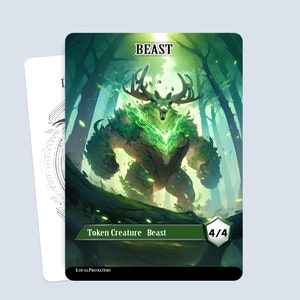 Beast Token #2 - Fichas mágicas personalizadas para MTG