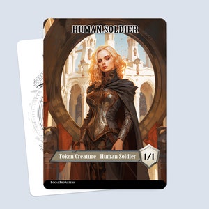 Human Soldier Token #1 - Magic custom tokens for MTG