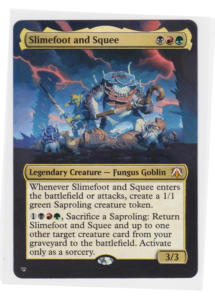 Mtg altered art card Slimefoot and Squee