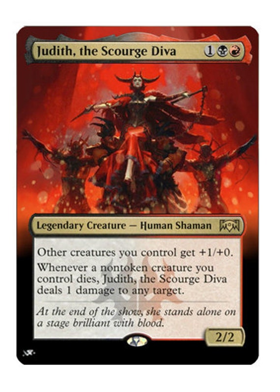 Mtg Altered Art Card Judith The Scourge Diva Etsy Denmark