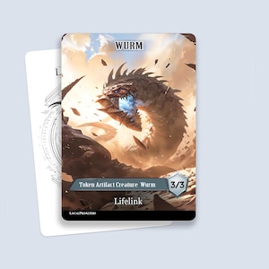Wurm Token for Wurmcoil Engine #3 - Magic custom tokens for MTG