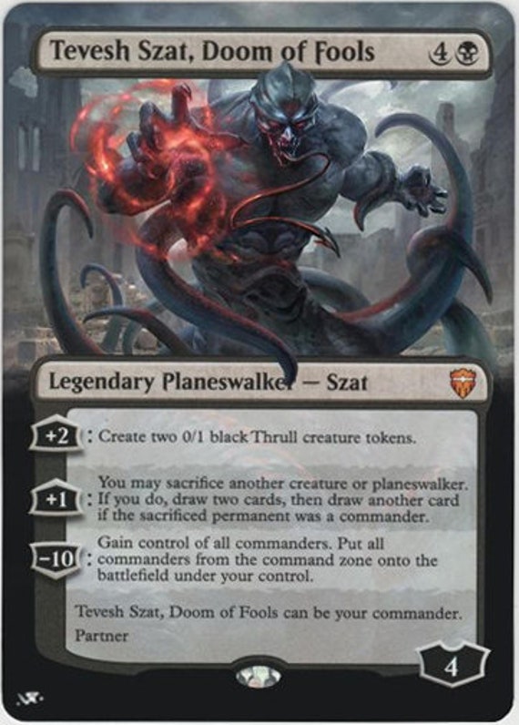 Mtg altered art card-Tevesh Szat, Doom of Fools