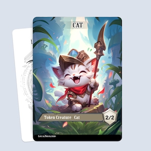 Cat Token #6 - Fichas mágicas personalizadas para MTG