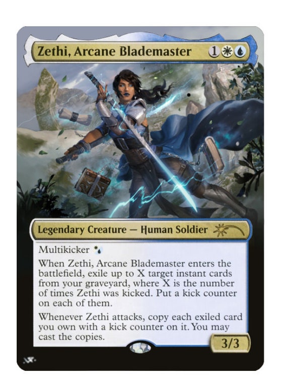 Mtg Altered Art Card-zethi, Arcane Blademaster - Etsy