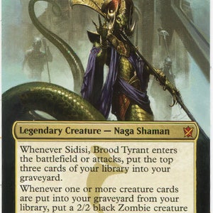 Mtg altered art card-Sidisi, Brood Tyrant
