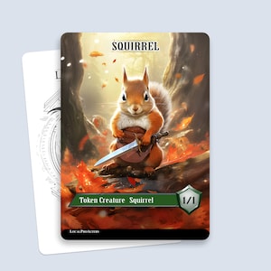 Jeton écureuil n°1 - Jetons magiques personnalisés pour MTG