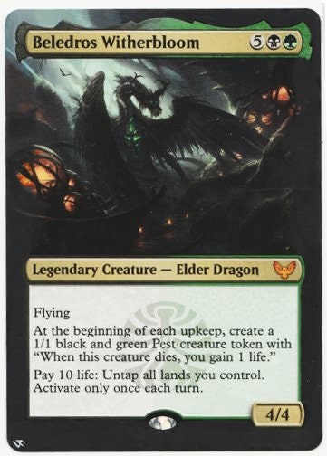 Mtg Altered Art Card Beledros Witherbloom - Etsy