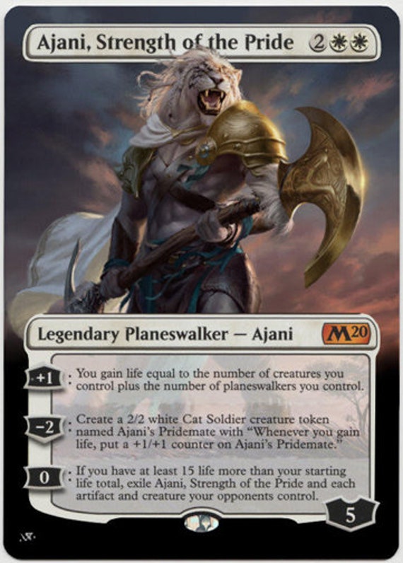 Mtg Altered Art Card Ajani Strength of the Pride Etsy Mtg Altered Art Card Ajani Strength of the Pride Etsy