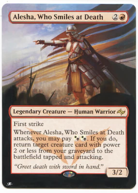 Mtg Altered Art Card-alesha, Who Smiles at Death - Etsy Mtg Altered Art Card-alesha, Who Smiles at Death - Etsy