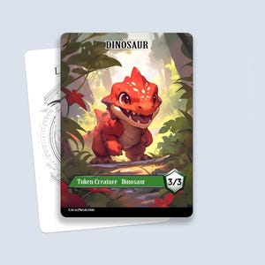 Dinosaur Token #1 - Magic custom tokens for MTG