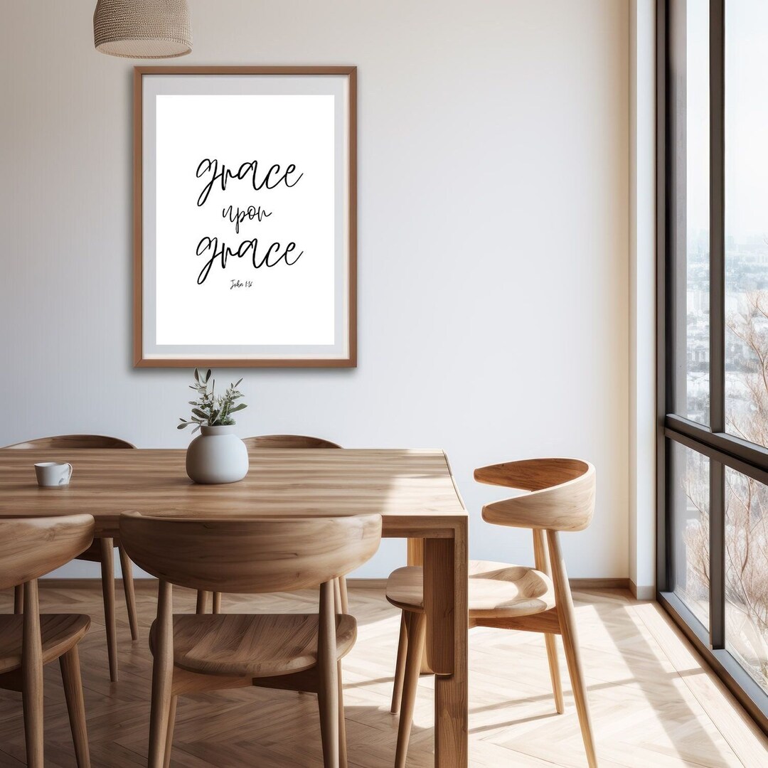 Grace Upon Grace Printable, Printable Wall Art, Home Decor ...