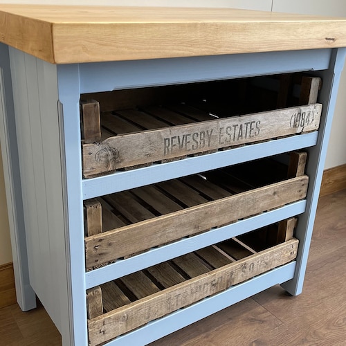 Kitchen Island With Chunky Pine Worktop Standard Etsy UK