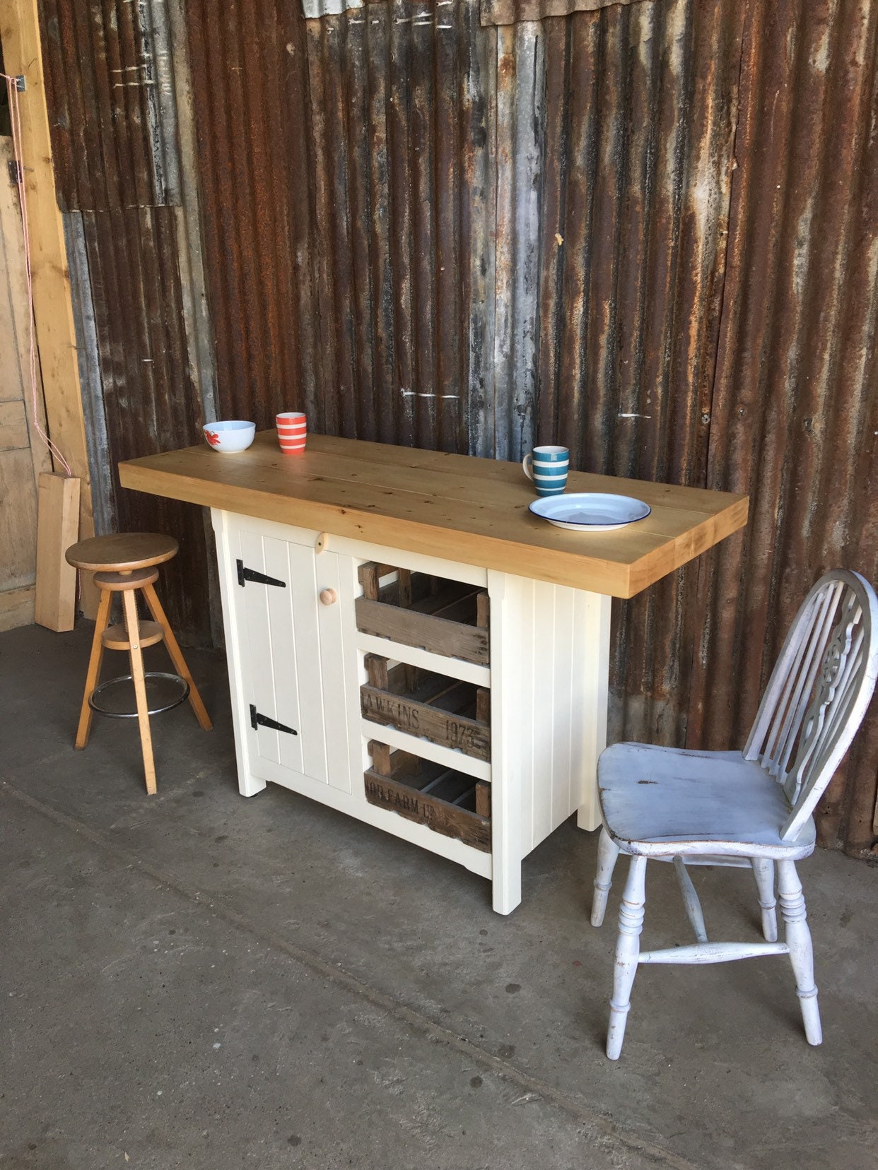 Kitchen Island Cupboard Drawers Breakfast Bar Storage Unit Etsy