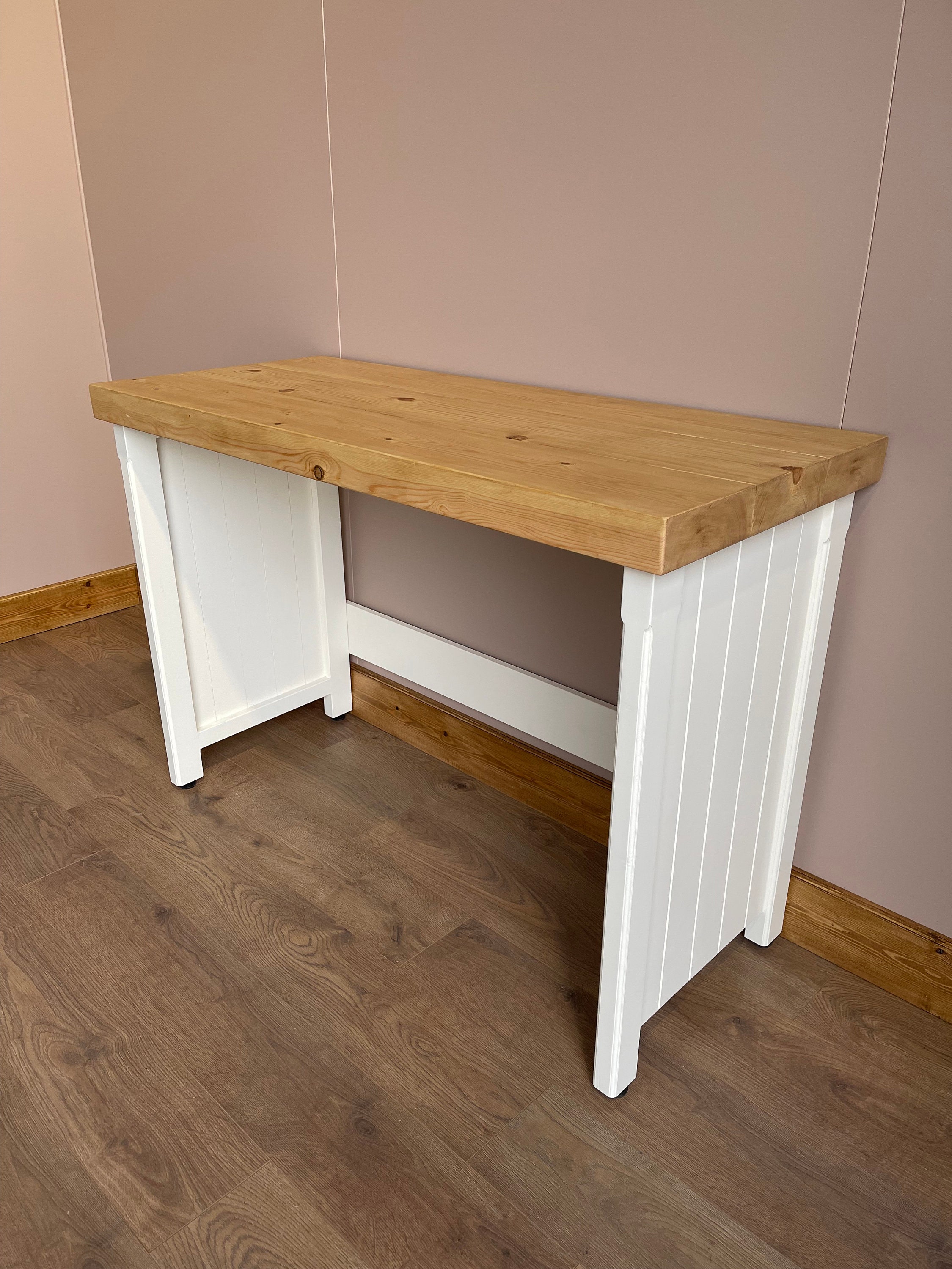 Freestanding Double Appliance Cover with Chunky Pine Top Farmhouse