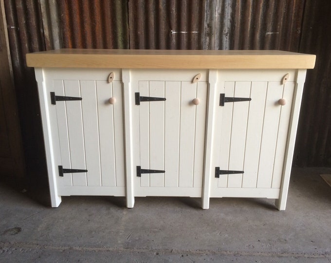 Freestanding Triple Cupboard /Sideboard -  Handmade Rustic Storage