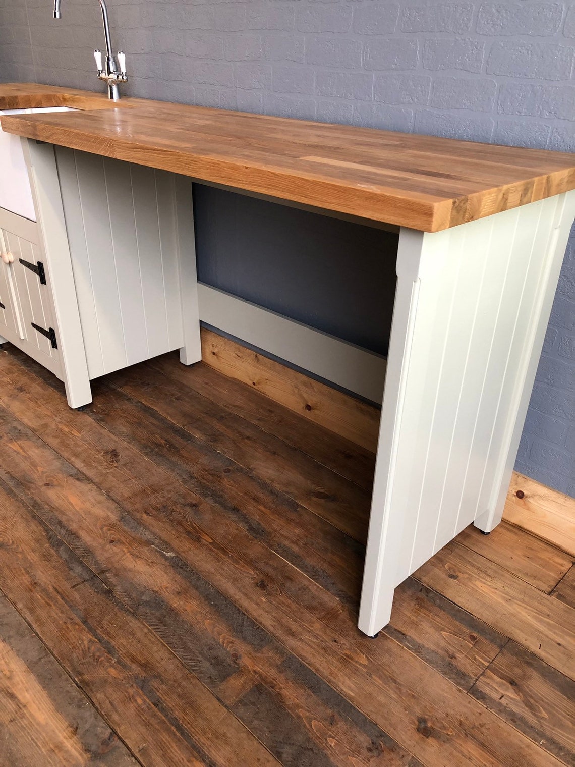 Belfast sink unit with single cupboard & double app gap with Etsy