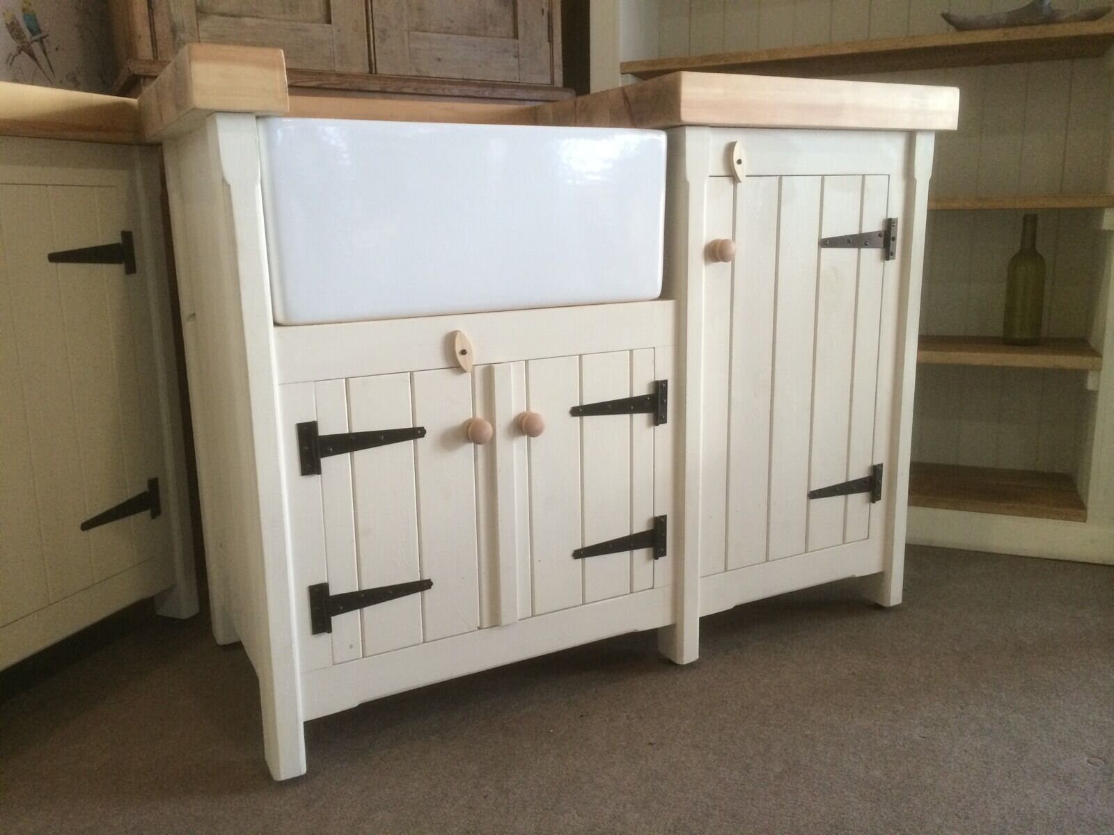 Freestanding kitchen Belfast butler sink unit with single Etsy