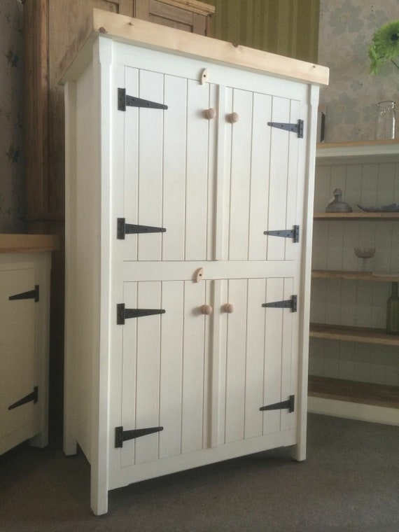 Kitchen Larder Four Door Cupboard Pantry Storage Unit Rustic Etsy