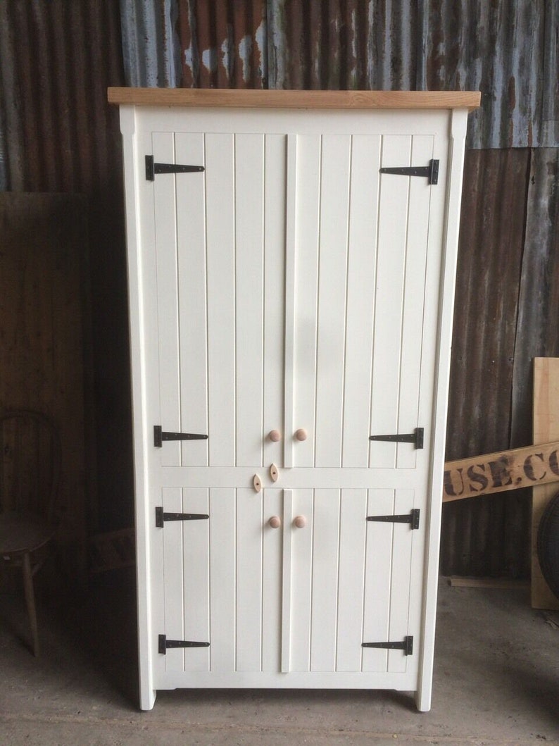 Large 4 door freestanding pantry / larder cupboard with spice Etsy