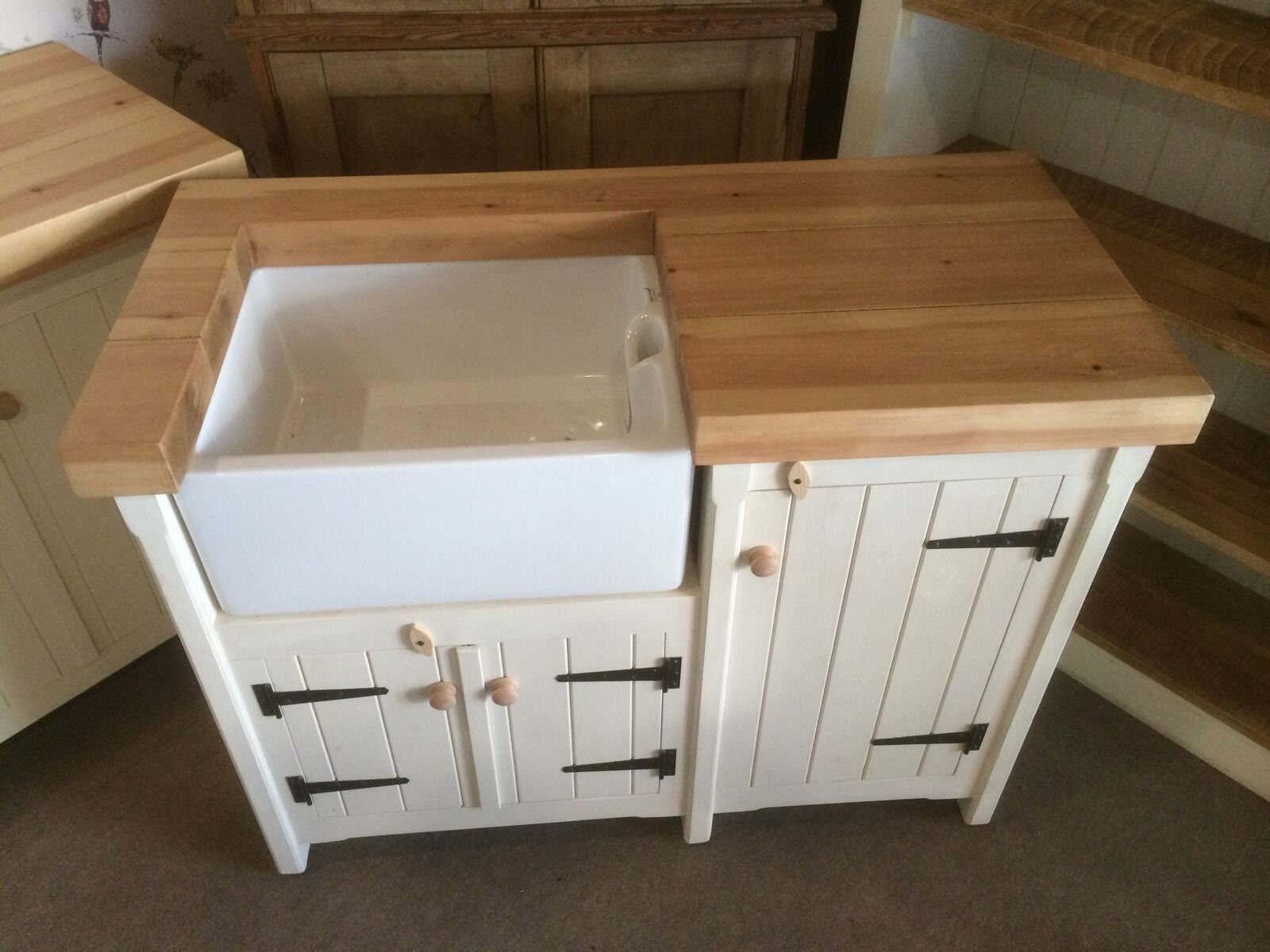 Freestanding kitchen Belfast butler sink unit with single Etsy