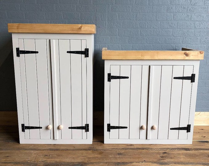 Wooden Double Wall Cupboard - Handmade Kitchen & Utility Storage