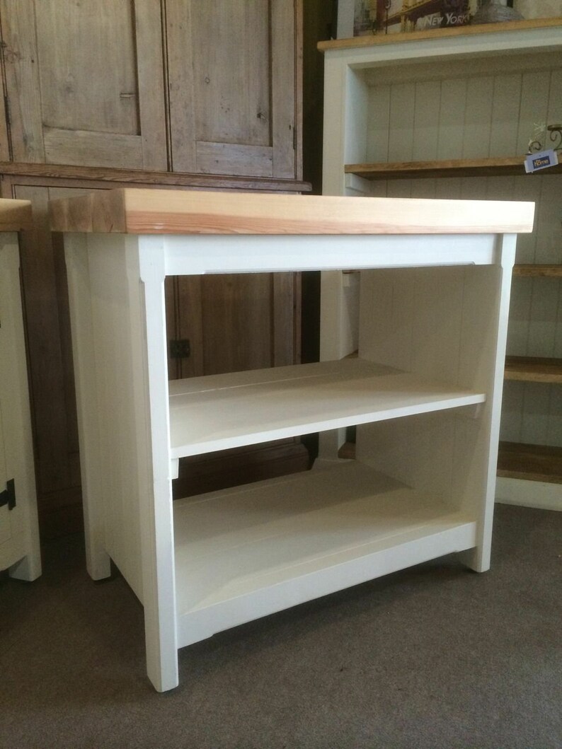 Fully Open Shelved Unit Chunky Pine Top Etsy UK