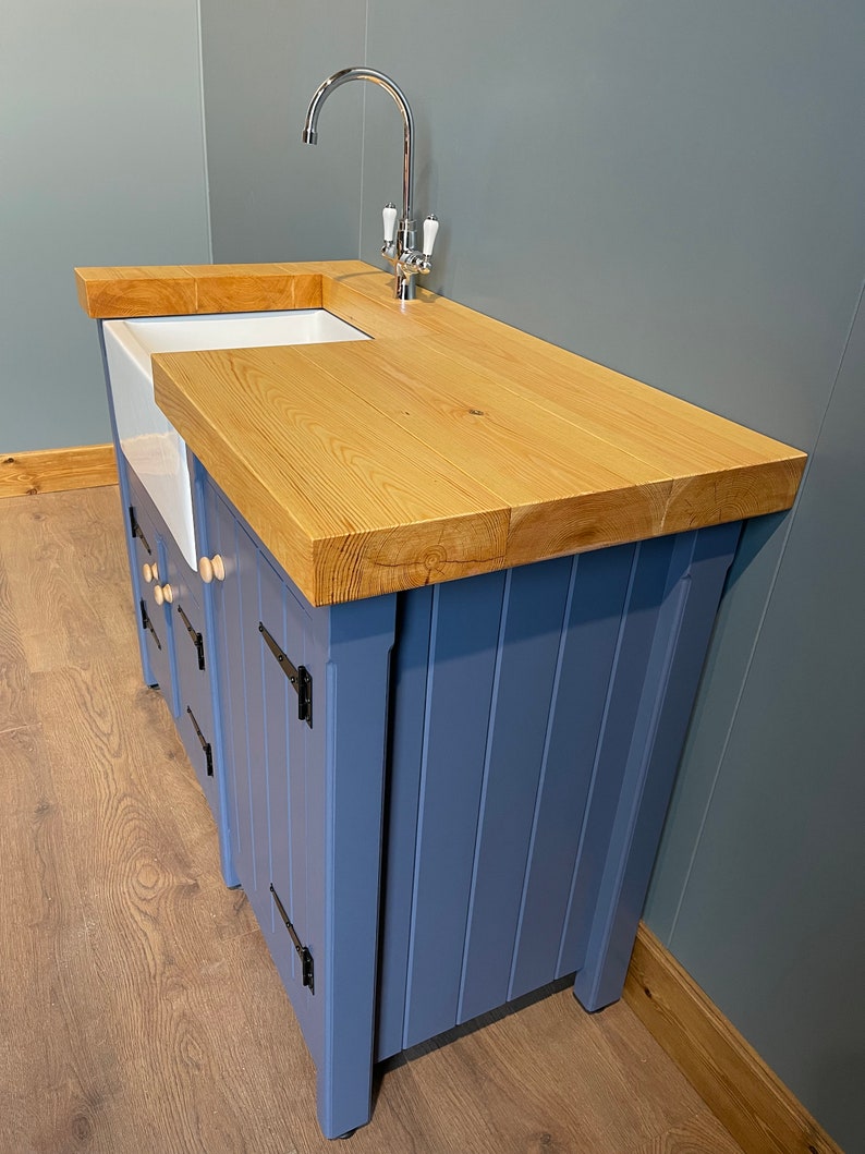 Bespoke Handmade Belfast Sink Unit | Solid Wood Kitchen Cabinet ...