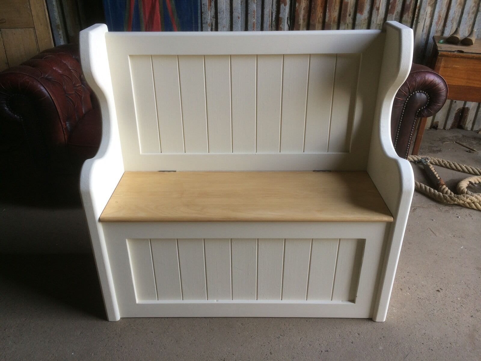 4 ft handmade monks bench / hallway seat Etsy