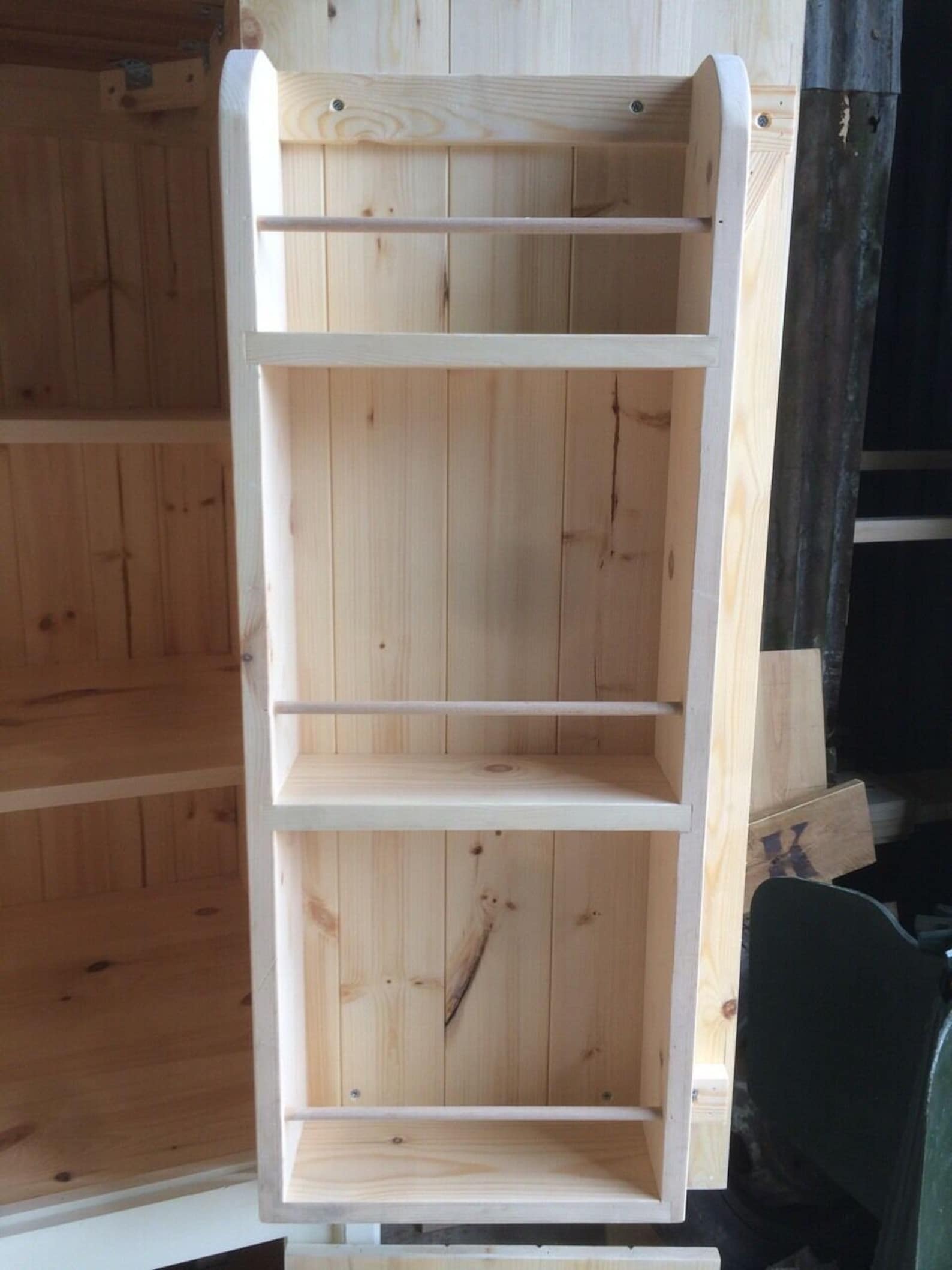 Large 4 Door Pantry / Larder Cupboard With Spice Racks, Vintage Crates ...
