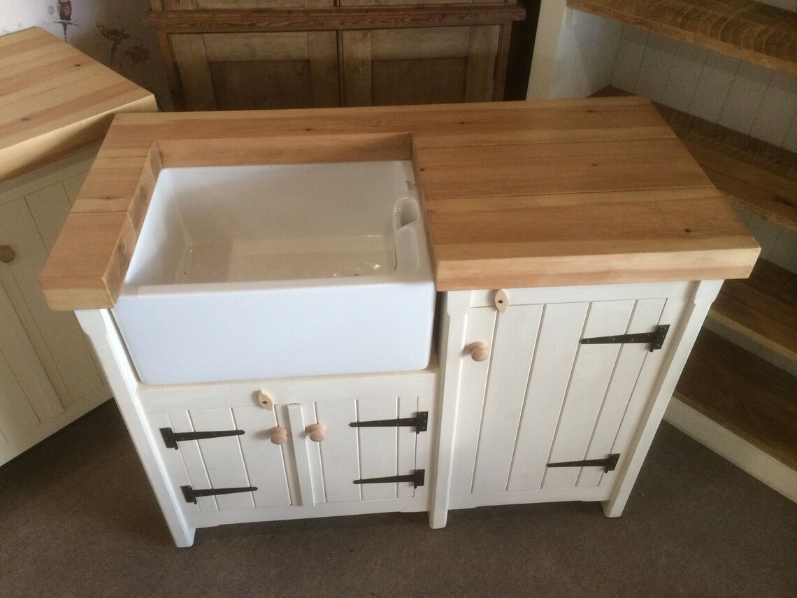 Freestanding kitchen Belfast butler sink unit with single Etsy