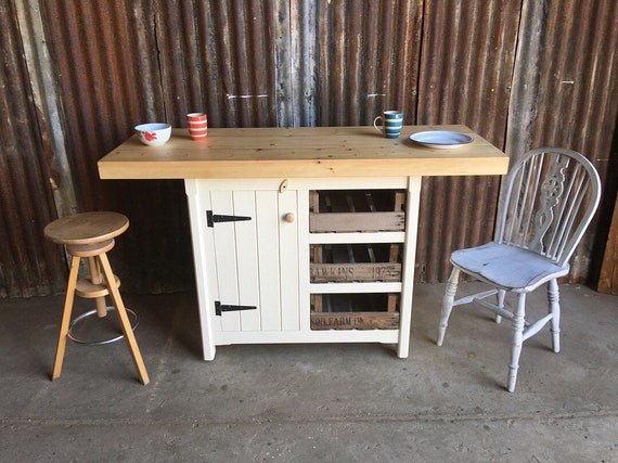 Kitchen Island Cupboard Drawers Breakfast Bar Storage Unit Etsy