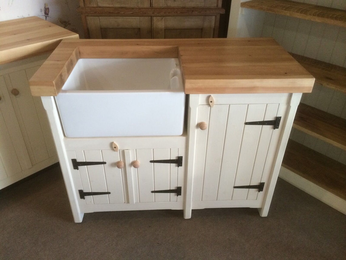 Freestanding kitchen Belfast butler sink unit with single Etsy