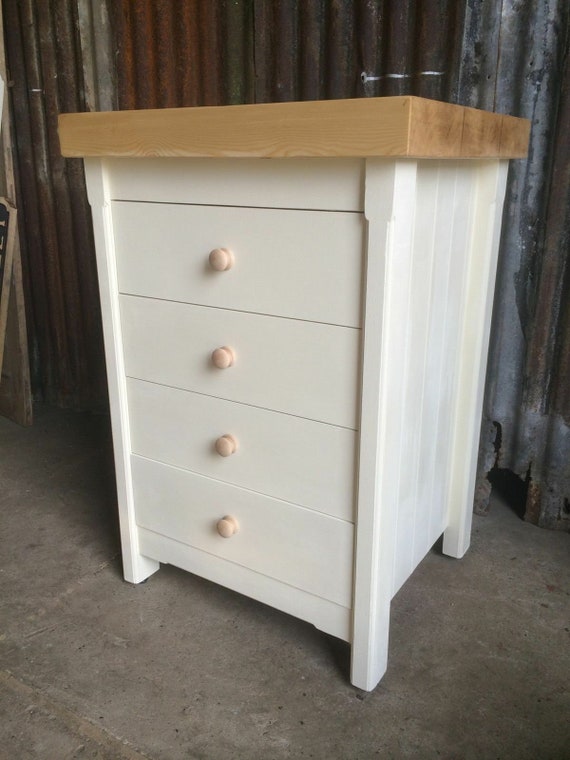 Kitchen Drawers Storage Unit Rustic Solid Pine Farmhouse Etsy