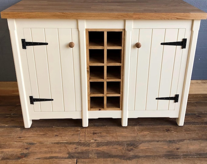 Handmade Kitchen Unit: Cupboards, Wine racks, Oak Worktop, Freestanding Furniture