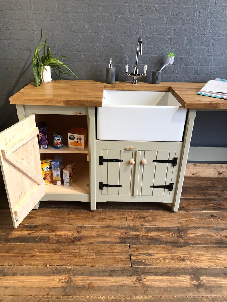 Belfast butler sink unit with cupboard & double appliance Etsy